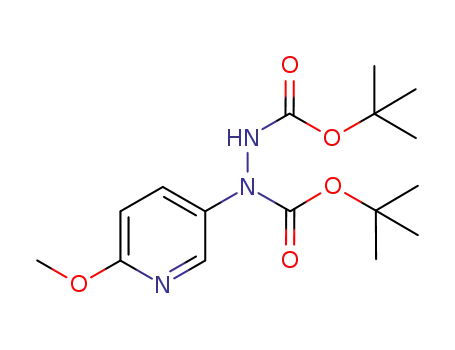 Molecular Structure of 1338466-39-9 (di-tert-butyl 1-(6-methoxypyridin-3-yl)hydrazine-1,2-dicarboxylate)