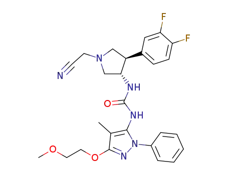 1-((3S,4R)-1-(cyanomethyl)-4-(3,4-difluoromethyl)pyrrolidin-3-yl)-3-(3-(3-methoxyethoxy)-4-methyl-1-phenyl-1H-pyrazol-5-yl)urea