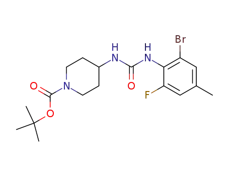 1,1-dimethylethyl4-({[(2-bromo-6-fluoro-4-methylphenyl)-amino]carbonyl}amino)-1-piperidinecarboxylate
