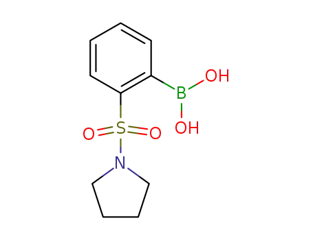 Molecular Structure of 913835-83-3 (2-(PYRROLIDIN-1-YLSULPHONYL)BENZENEBORONIC ACID 97)
