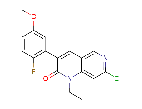 7-chloro-1-ethyl-3-(2-fluoro-5-methoxyphenyl)-1,6-naphthyridin-2(1H)-one