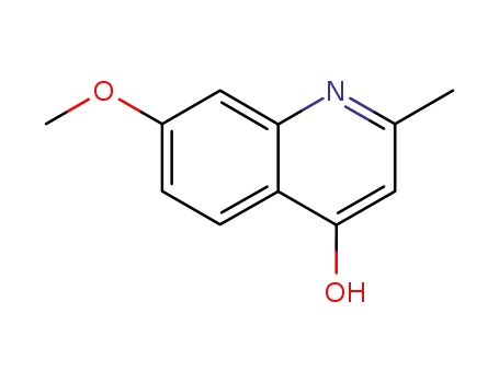 Molecular Structure of 103624-90-4 (7-Methoxy-2-methyl-4-quinolinol)