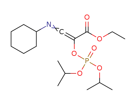 Molecular Structure of 1146344-31-1 (3-cyclohexylimino-2-(diisopropoxy-phosphoryloxy)-acrylic acid ethyl ester)