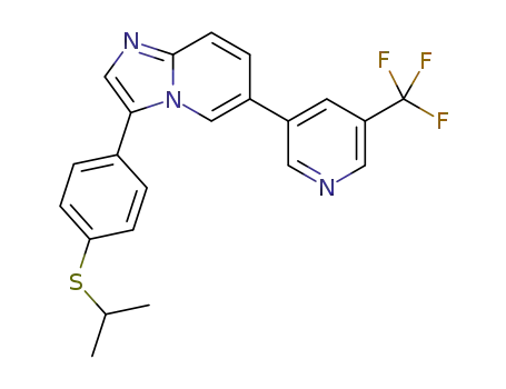 3-(4-(isopropylthio)phenyl)-6-(5-(trifluoromethyl)pyridin-3-yl)imidazo[1,2-a]pyridine