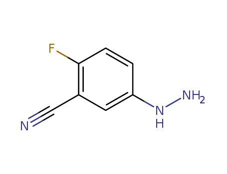 Benzonitrile, 2-fluoro-5-hydrazino- (9CI)