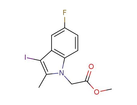 methyl 2-(5-fluoro-3-iodo-2-methyl-1H-indol-1-yl)acetate