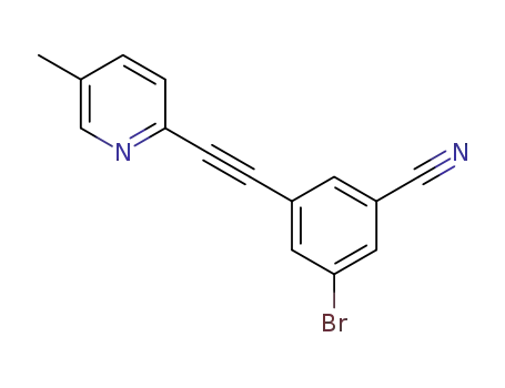 3-(2-(5-methylpyridin-2-yl)ethynyl)-5-bromobenzonitrile