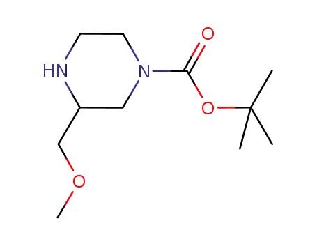 Molecular Structure of 1270982-05-2 (1-Boc-3-(MethoxyMethyl)piperazine)