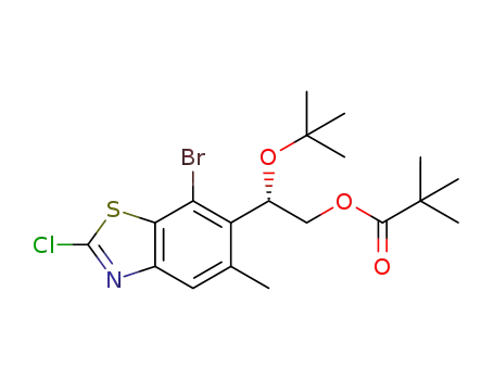 (S)-2-(7-bromo-2-chloro-5-methylbenzo[d]thiazol-6-yl)-2-tert-butoxyethyl pivalate