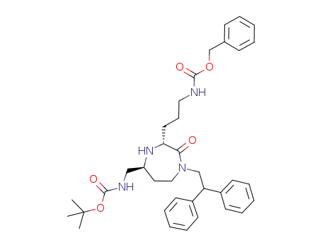 (3R,5S)-5-(N-Boc-aminomethyl)-3-(N-Cbz-3-aminopropyl)-1-(2,2-diphenylethyl)-1,4-diazepan-2-one