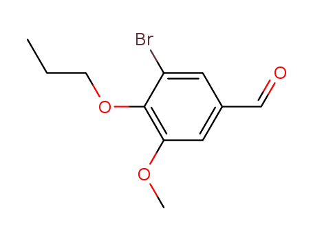 Molecular Structure of 91335-52-3 (3-BROMO-5-METHOXY-4-PROPOXY-BENZALDEHYDE)