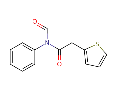 Molecular Structure of 1414349-67-9 (N-formyl-N-phenyl-2-(thiophen-2-yl)acetamide)