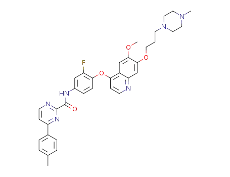N-[3-fluoro-4-[[6-methoxy-7-[3-(4-methyl-1-piperazinyl)propoxy]quinoline-4-yl]oxy]phenyl]-4-(4-methylphenyl)pyrimidine-2-carboxamide