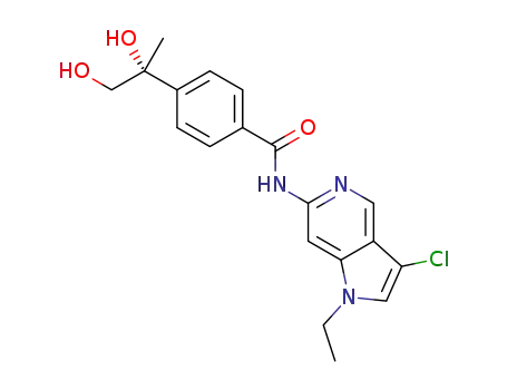 (R)-N-(3-chloro-1-ethyl-1H-pyrrolo[3,2-c]pyridin-6-yl)-4-(1,2-dihydroxypropan-2-yl)benzamide