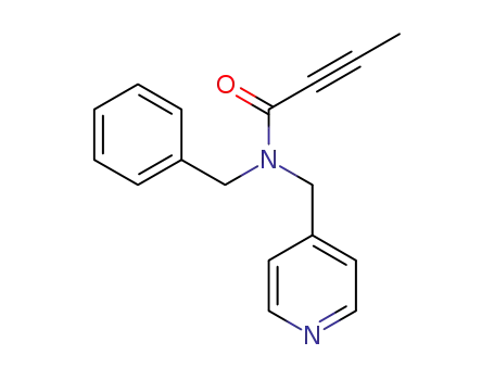 Molecular Structure of 1467079-17-9 (N-benzyl-N-(pyridin-4-ylmethyl)but-2-ynamide)