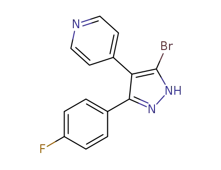 Pyridine, 4-[3-bromo-5-(4-fluorophenyl)-1H-pyrazol-4-yl]-