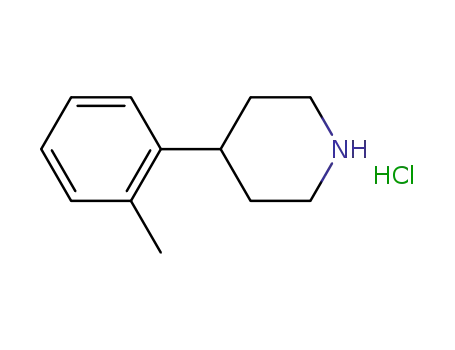 Molecular Structure of 82212-02-0 (4-(2-METHYLPHENYL) PIPERIDINE HYDROCHLORIDE)
