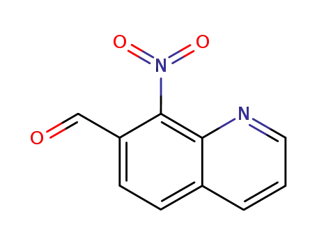 Molecular Structure of 101327-87-1 (8-Nitro-7-quinolinecarboxaldehyde)