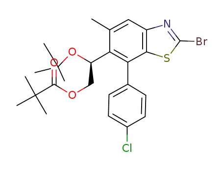 (S)-2-(2-bromo-7-(4-chlorophenyl)-5-methylbenzo[d]thiazol-6-yl)-2-tert-butoxyethyl pivalate