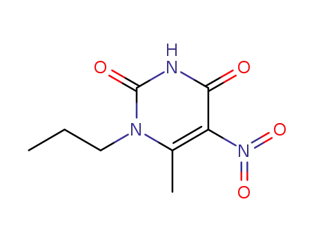 Molecular Structure of 398479-82-8 (2,4(1H,3H)-Pyrimidinedione, 6-methyl-5-nitro-1-propyl-)