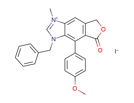 3-benzyl-4-(4-methoxyphenyl)-1-methyl-5-oxo-5,7-dihydro-3H-furo[3,4-f]benzimidazol-1-ium iodide