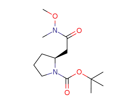 (S)-tert-butyl 2-(2-(methoxy(methyl)amino)-2-oxoethyl)pyrrolidine-1-carboxylate