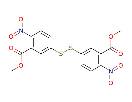 Molecular Structure of 115215-73-1 (Benzoic acid, 3,3'-dithiobis[6-nitro-, diMethyl ester)