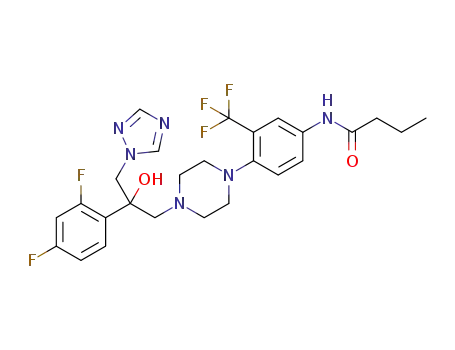N-(4-(4-[2-(2,4-difluorophenyl)-2-hydroxy-3-(1H-1,2,4-triazol-1-yl)-propyl]-piperazin-1-yl)-3-(trifluoromethyl)-phenyl)-butyramide