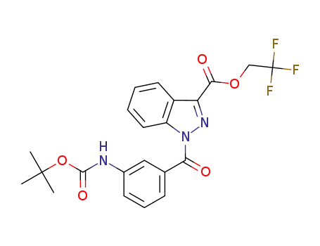 1-(3-tert-butoxycarbonylaminobenzoyl)-1H-indazole-3-carboxylic acid 2,2,2-trifluoroethyl ester