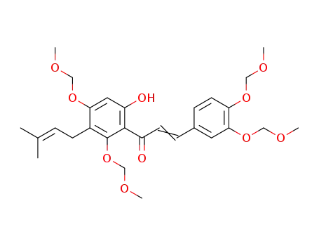 3-(3,4-bis(methoxymethoxy)phenyl)-1-(6-hydroxy-2,4-bis(methoxymethoxy)-3-(3-methylbut-2-en-1-yl)phenyl)prop-2-en-1-one
