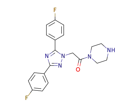 2-(3,5-bis-(4-fluoro-phenyl)-(1,2,4) triazol-1-yl)-1-piperazin-1-yl-ethanone