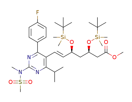 (3R,5S,E)-methyl 3,5-bis(tert-butyldimethylsilyloxy)-7-(4-(4-fluorophenyl)-6-isopropyl-2-(N-methylmethylsulfonamido)pyrimidin-5-yl)hept-6-enoate