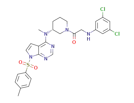 (R)-2-(3,5-dichlorophenylamino)-1-(3-(methyl(7-tosyl-7H-pyrrolo[2,3-d]pyrimidin-4-yl)amino)piperidin-1-yl)ethanone