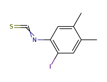 Molecular Structure of 1226922-68-4 (1-iodo-2-isothiocyanato-4,5-dimethyl-benzene)