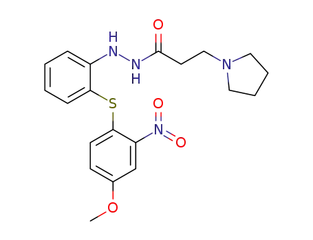 N'-{2-[(4-methoxy-2-nitrophenyl)thio]phenyl}-3-(pyrrolidin-1-yl)propanehydrazide