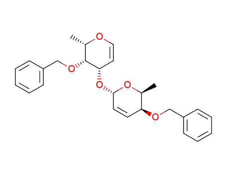 3-O-[4-O-benzyl-2,3,6-trideoxy-α-L-threo-hex-2-enopyranosyl]-1,5-anhydro-4-O-benzyl-2,6-dideoxy-L-lyxo-hex-1-enitol