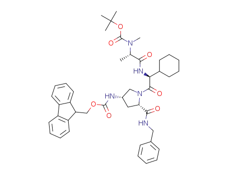 ((3S,5S )-5-benzylcarbamoyl-1-{(S)-2-[(S)-2-(tert-butoxycarbonyl-methyl-amino)-propionylamino]-2-cyclohexyl-acetyl}-pyrrolidin-3-yl)-carbamic acid 9H-fluoren-9-ylmethyl ester