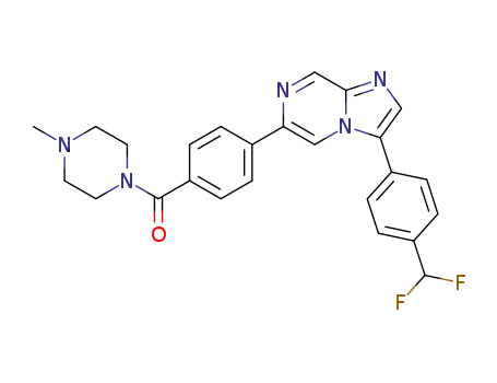 (4-(3-(4-(difluoromethyl)phenyl)imidazo[1,2-a]pyrazin-6-yl)phenyl)(4-methylpiperazin-1-yl)methanone