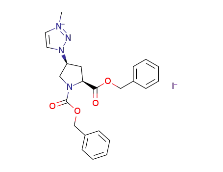 3-((3S,5S)-1,5-bis(benzyloxycarbonyl)pyrrolidin-3-yl)-1-methyl-3H-1,2,3-triazol-1-ium iodide