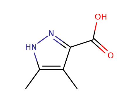 Molecular Structure of 89831-40-3 (3,4-dimethyl-1H-pyrazole-5-carboxylic acid)