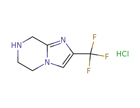 Molecular Structure of 911064-58-9 (2-(trifluoromethyl)-5,6,7,8-tetrahydroimidazo[1,2-a]pyrazine hydrochloride)