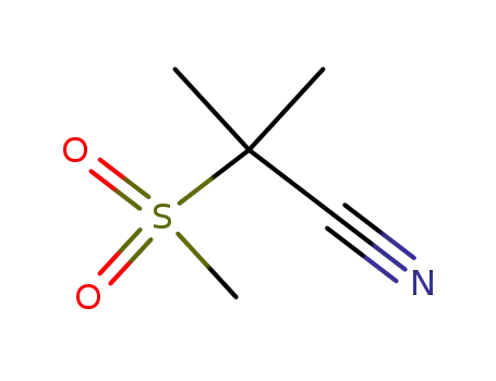 Molecular Structure of 14668-29-2 (2-methyl-2-(methylsulfonyl)propanenitrile)