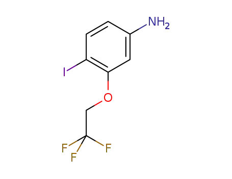 Molecular Structure of 1357094-85-9 (4-iodo-3-(2,2,2-trifluoroethoxy)aniline)