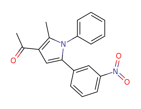 Molecular Structure of 100989-61-5 (Ethanone, 1-[2-methyl-5-(3-nitrophenyl)-1-phenyl-1H-pyrrol-3-yl]-)