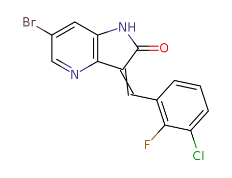 Z-6-bromo-3-(3-chloro-2-fluorobenzylidene)-1,3-dihydropyrrolo[3,2-b]pyridin-2-one