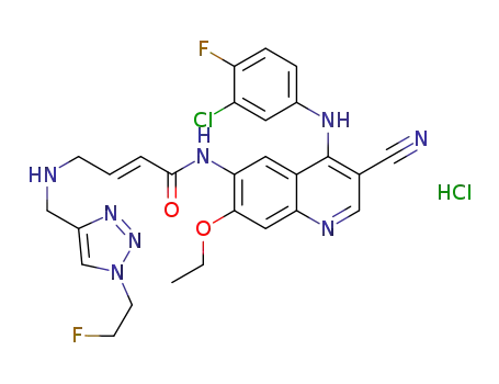 (E)-4-{[1-(2-fluoroethyl)-1H-[1,2,3]triazol-4-ylmethyl]-amino}-but-2-enoic acid [4-(3-chloro-4-fluoro-phenylamino)-3-cyano-7-ethoxy-quinolin-6-yl]-amide hydrochloride