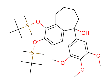 1,2-bis((tert-butyldimethylsilyl)oxy)-5-(3',4',5'-trimethoxyphenyl)-6,7,8,9-tetrahydro-5H-benzo[7]annulen-5-ol