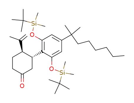 (3R,4R)-3-[2,6-Bis-(tert-butyl-dimethyl-silanyloxy)-4-(1,1-dimethyl-heptyl)-phenyl]-4-isopropenyl-cyclohexanone