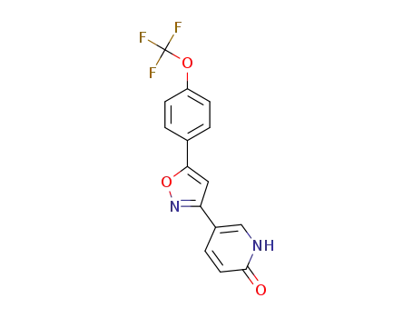 Molecular Structure of 1571034-24-6 (5-(5-(4-(trifluoromethoxy)phenyl)isoxazol-3-yl)pyridin-2(1H)-one)