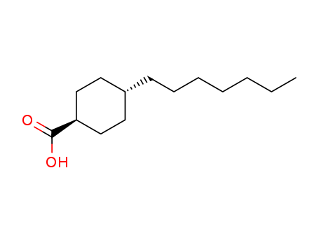 Cyclohexanecarboxylic acid, 4-heptyl-, trans-